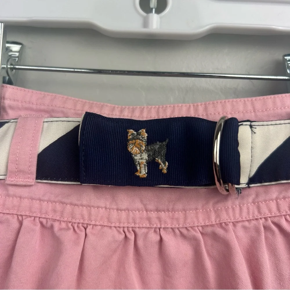 Ralph Lauren pink ruffle tiered skirt with embroidered dog belt size 12 months